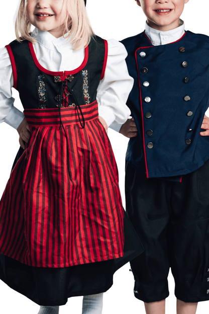hátíðarbúningur í þjóðlegum stíl fyrir börn